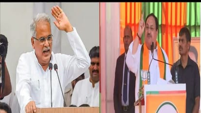 सीएम भूपेश बघेल, बीजेपी अध्यक्ष जेपी नड्डा
