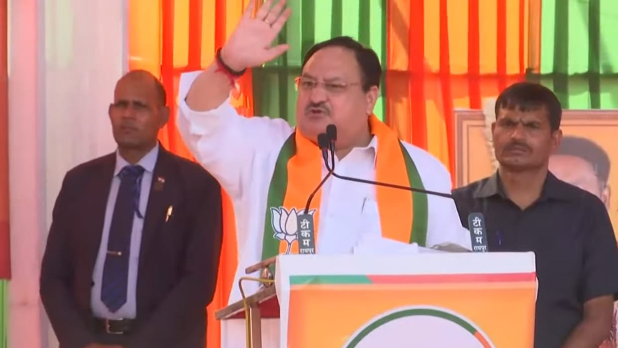 BJP National President JP Nadda Targets Congress In Jagdalpur
