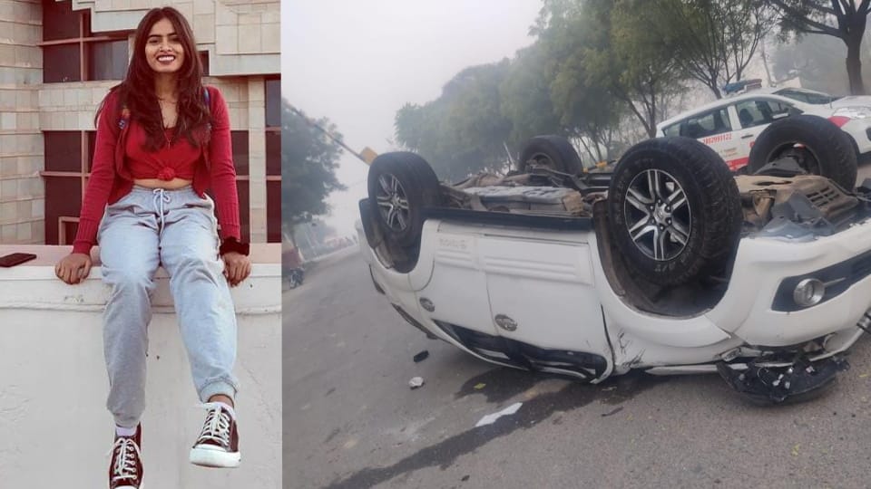 Girl Student died in accident of Rohtak
