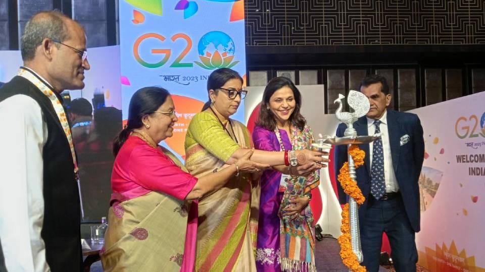 there was brainstorm on women consciousness empowerment On first day of beginning of G-20 conference in Agra