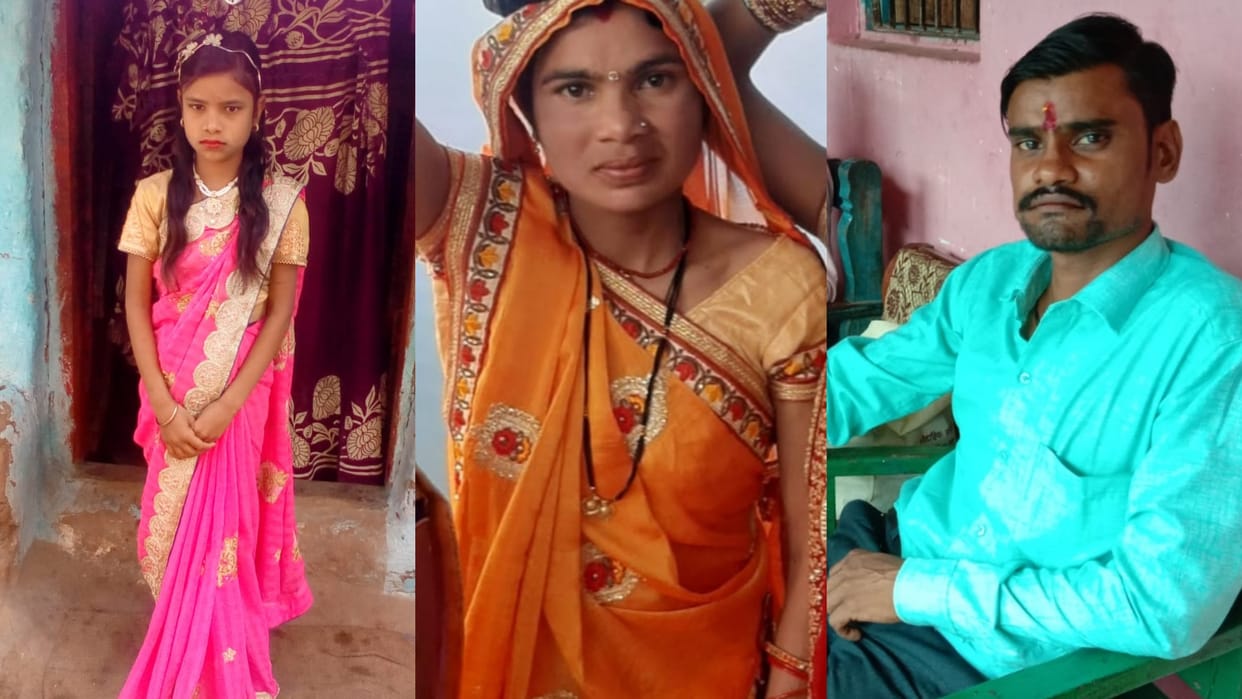 bike riders husband, wife and child died due to truck collision in bilaspur