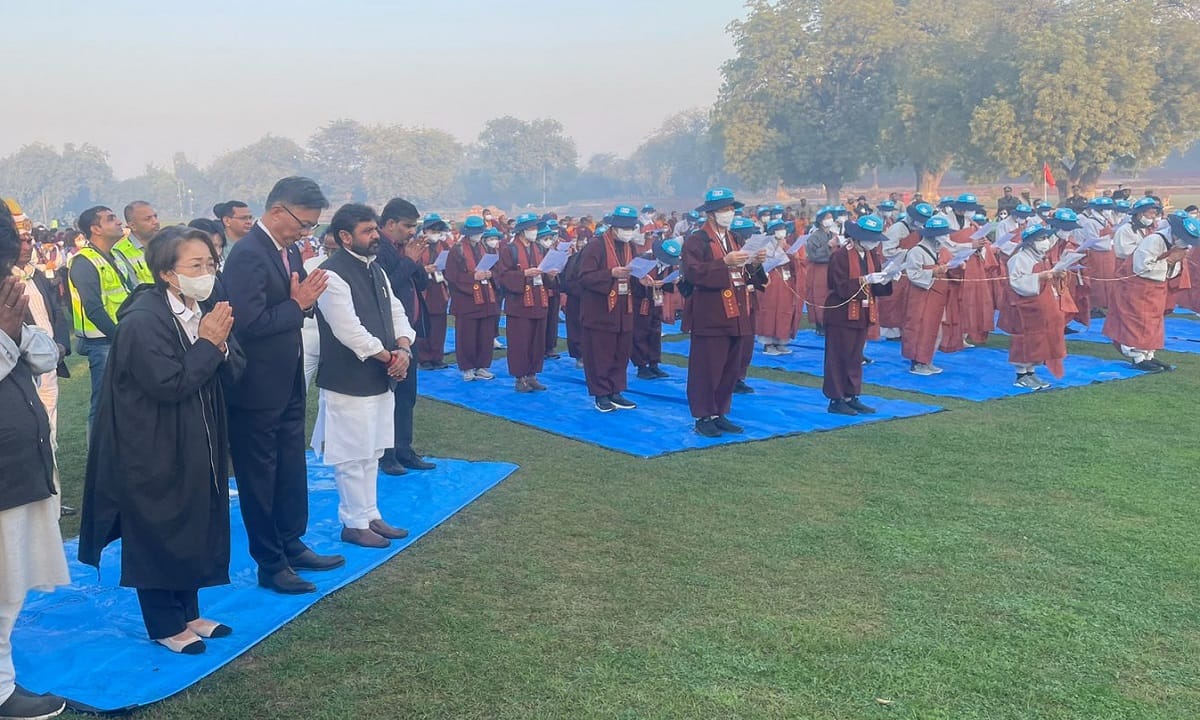 South Korean team started Dhamma Yatra from Sarnath minister dayalu said this is a matter of pride