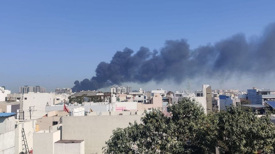 indore me aag fire accident