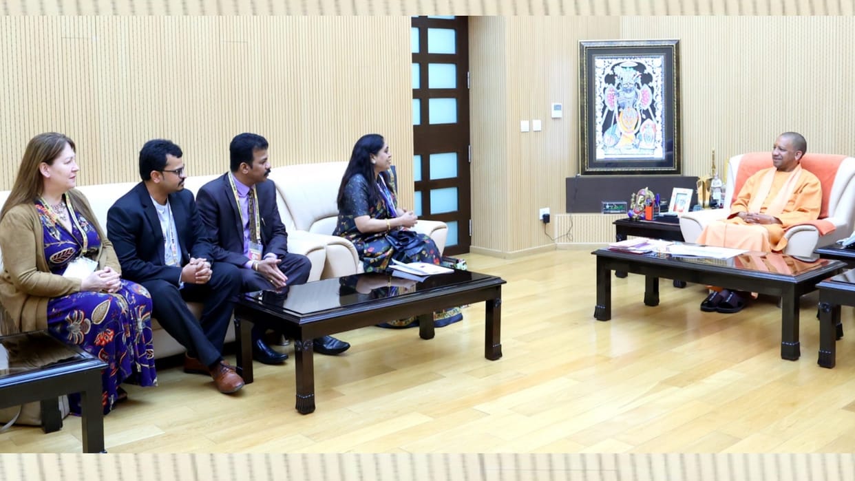 CM Yogi Adityanath meets to representative of European Investment Bank.