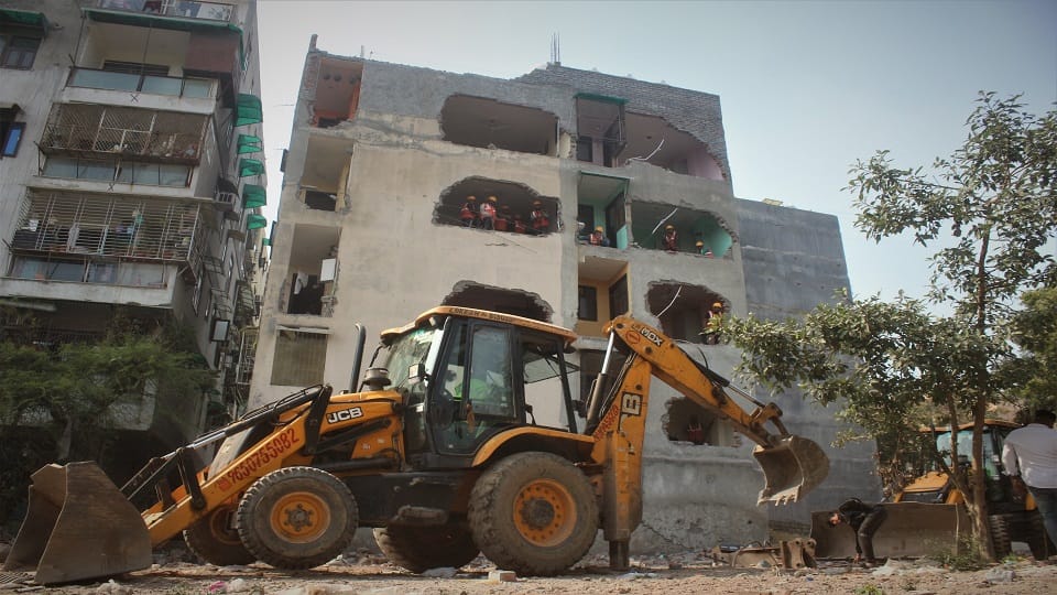 DDA bulldozer ran for the second day amid protests