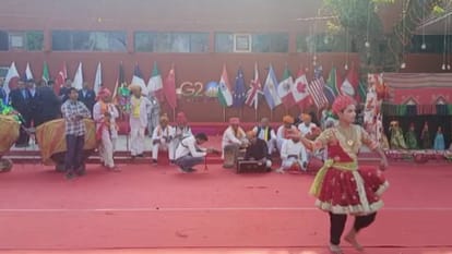 Rajasthani and puppet dances were presented at Shilpgram for guests of G-20 Summit in agra