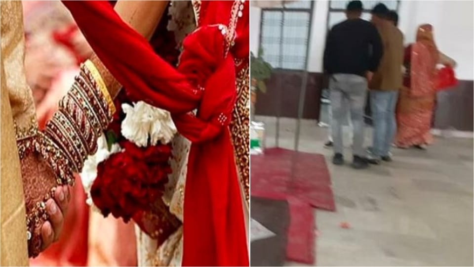 groom fell down while climbing the stage bride refused to marry in agra