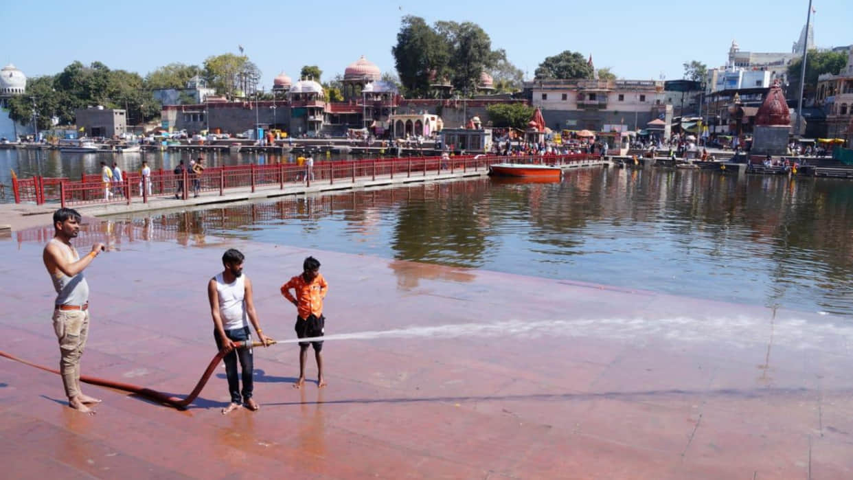Ramghat will be decorated with 21 lakh lamps on Mahashivaratri, preparations begin on Kshipra