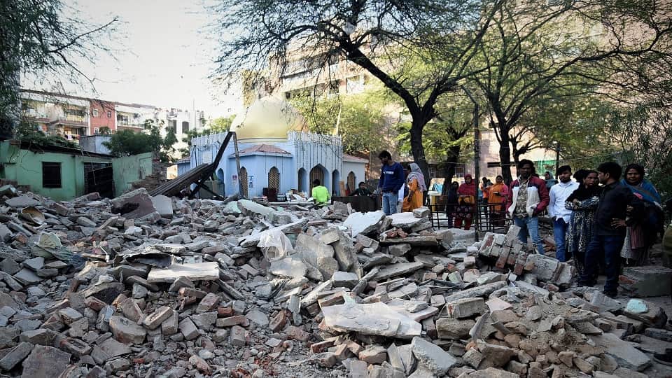 DDA demolished houses in Mehrauli on the fourth day as well