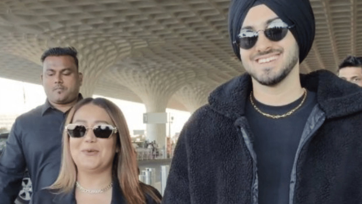 Neha Kakkar got trolled for her dressing sense on Airport with Husband Rohan Preet Singh