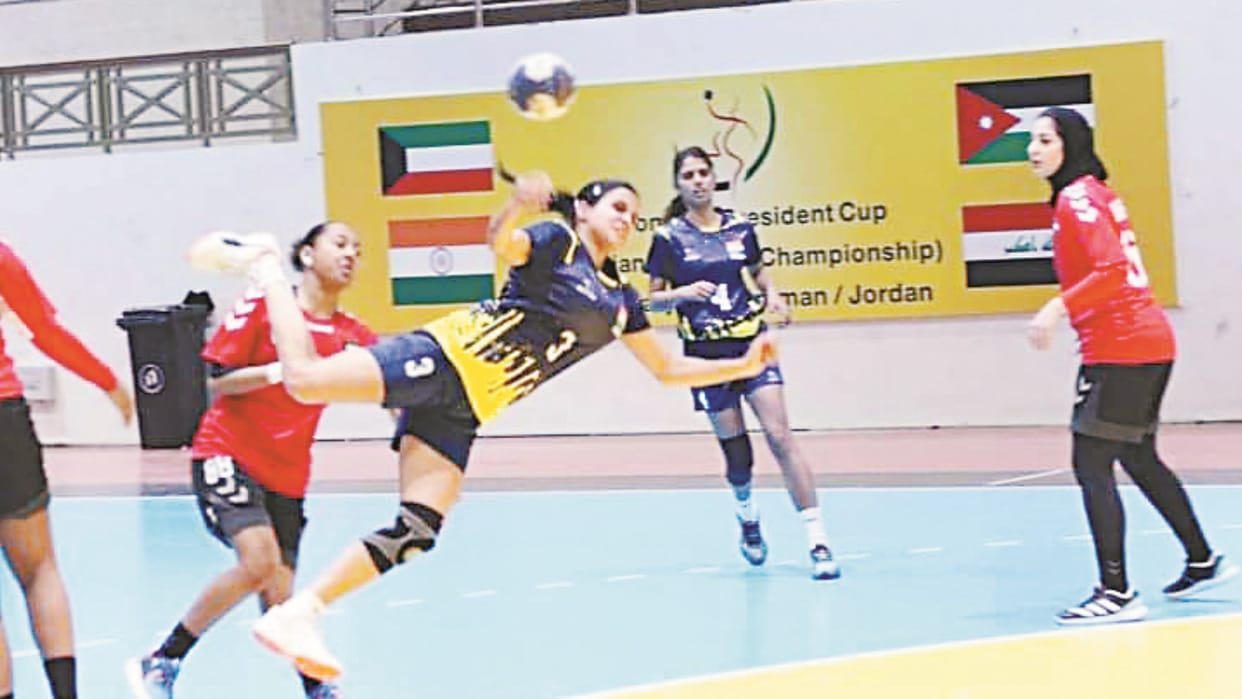AHF Women's Handball President Cup Team India defeat kuwait by 40-12 Score