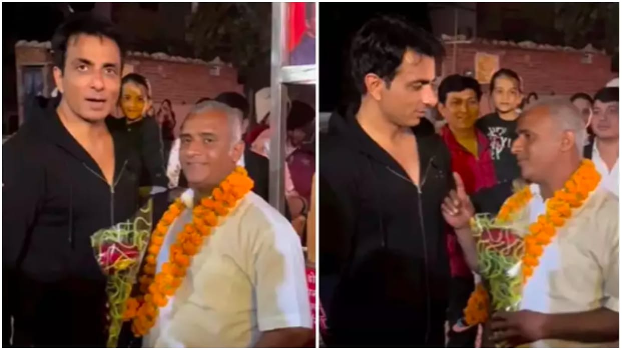 Sonu sood visits food stall owner to keep his promise after two years who kept actor name on his cart