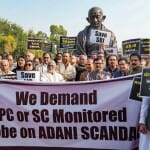 Adani Row- Opposition parties’ MPs stage a protest over Gautam Adani row in Parliament complex