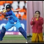 ऋचा घोष (बाएं) और उनके परिवार के सदस्य (दाएं)