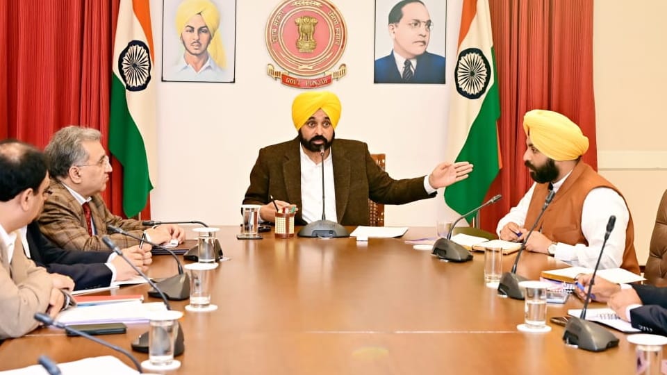Punjab CM Bhagwant Mann Chairing meeting to finalise arrangements of Hola Mohalla at Sri Anandpur Sahib