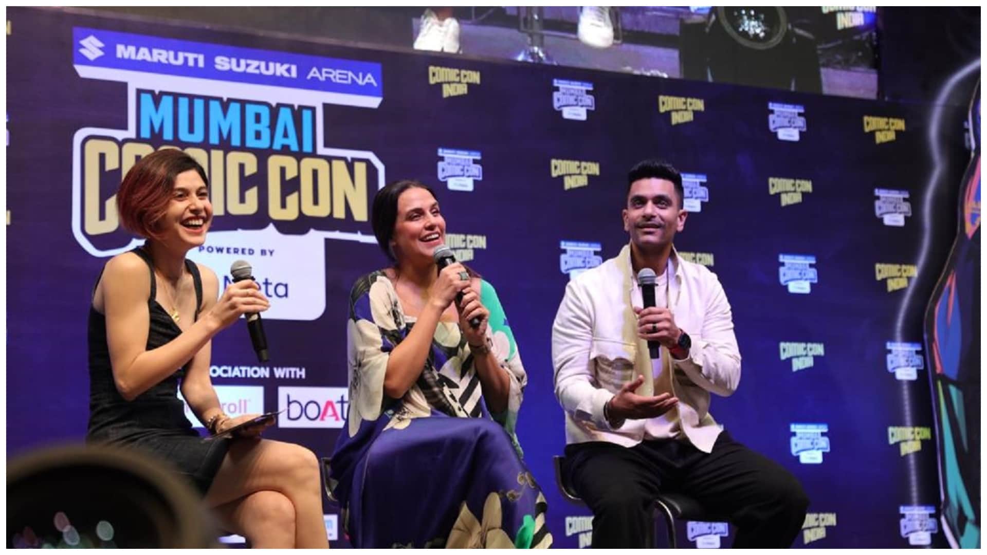 These celebs gathered at Comic Con India 2023 Siddhant Chaturvedi to Farzi Director Raj and DK Neha Dhupia
