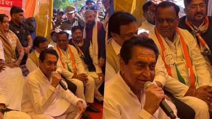 पन्ना में प्रेस कॉन्फ्रेंस के दौरान वरिष्ठ कांग्रेस नेता कमलनाथ