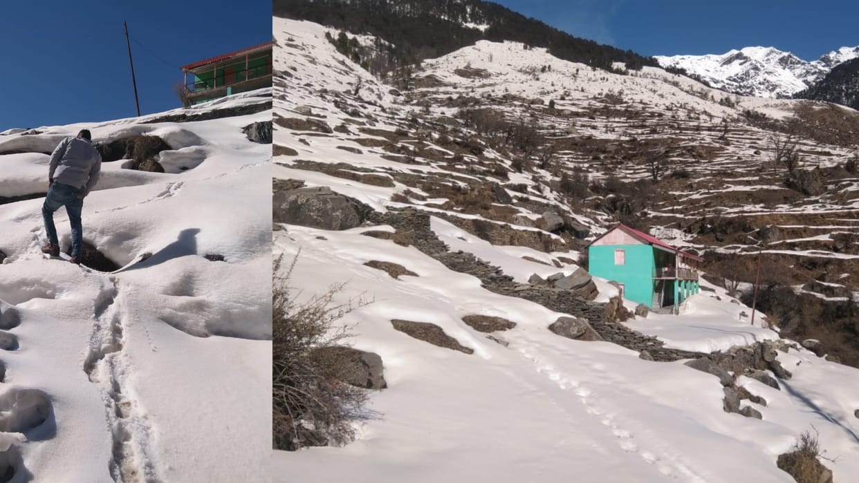chamba news: Head Teacher walk Five Kilometers in snow to reach School