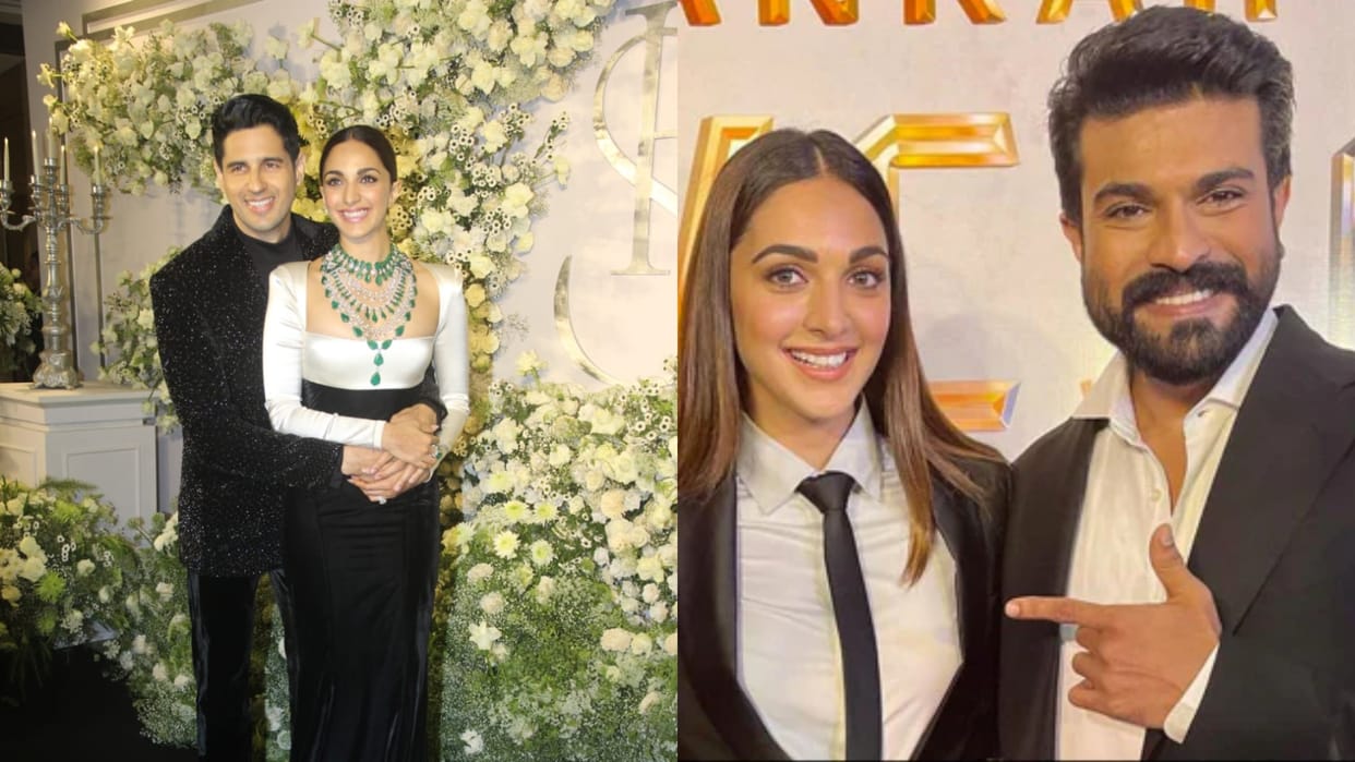 Sidharth Kiara Advani Wedding Reception Ram Charan And RC 15 Team Give Blessing Bollywood Couple of Shershaah