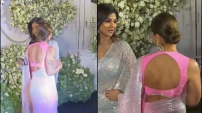 Sidharth Kiara Wedding Reception Party Shilpa Kareena Hug Each Other While Posing In Front Of Paparazzi