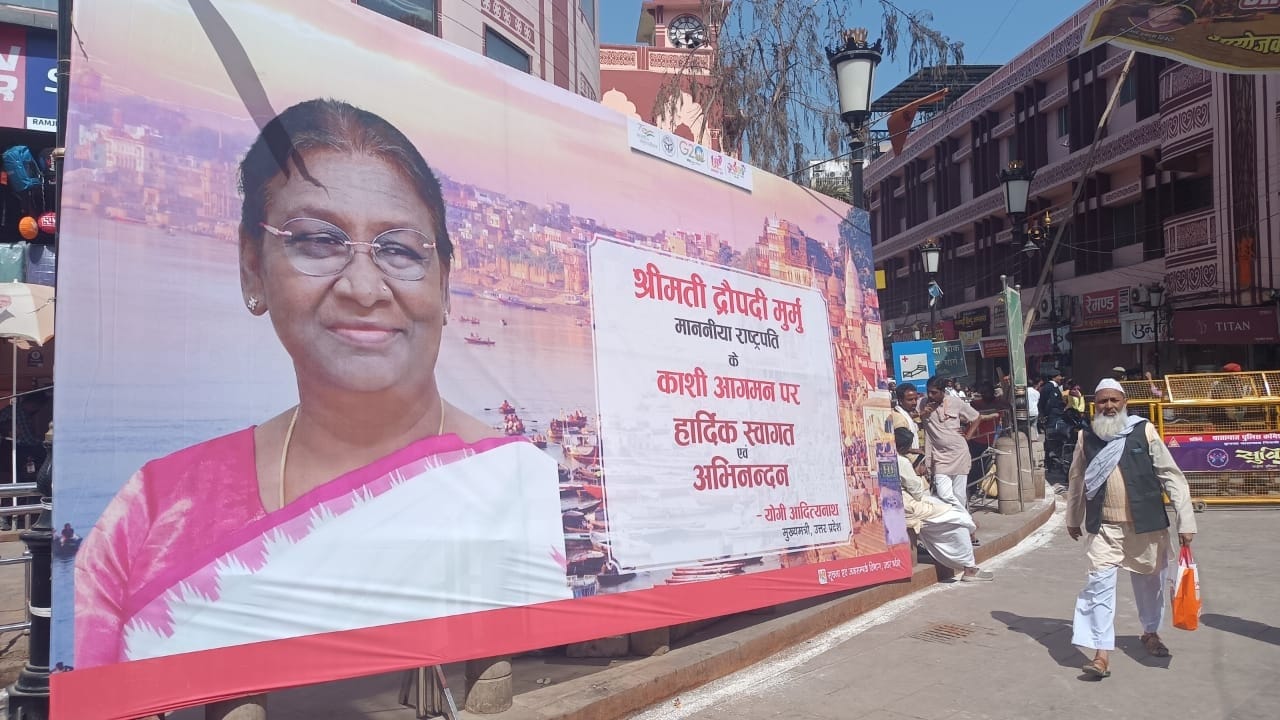 President Draupadi Murmu varanasi Amazing decorations to welcome see in photos