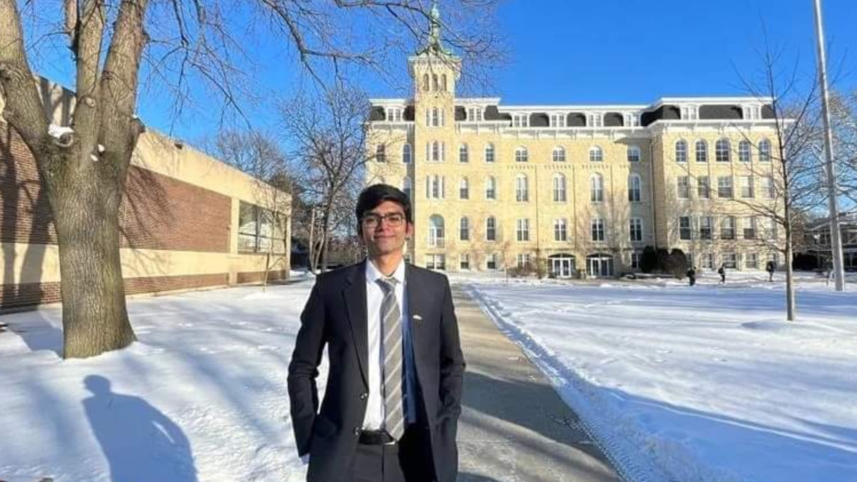 Aryan arrives to represent India in USA, selected for funded Global Undergraduate Program