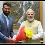 पुजारा और उनकी पत्नी पूजा ने पीएम मोदी से मुलाकात की