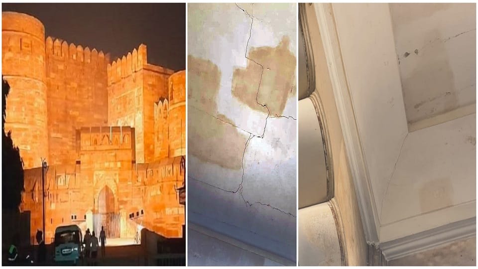 Diwan-e-aam Of Agra Fort Due to the same frequency of sound Cracks are possible
