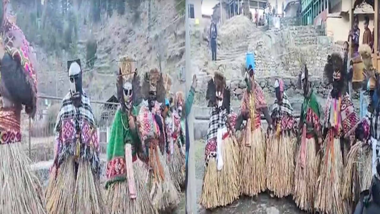 Fagli Utsav celebrated in Tirthan Valley, evil forces were driven away by mask dance