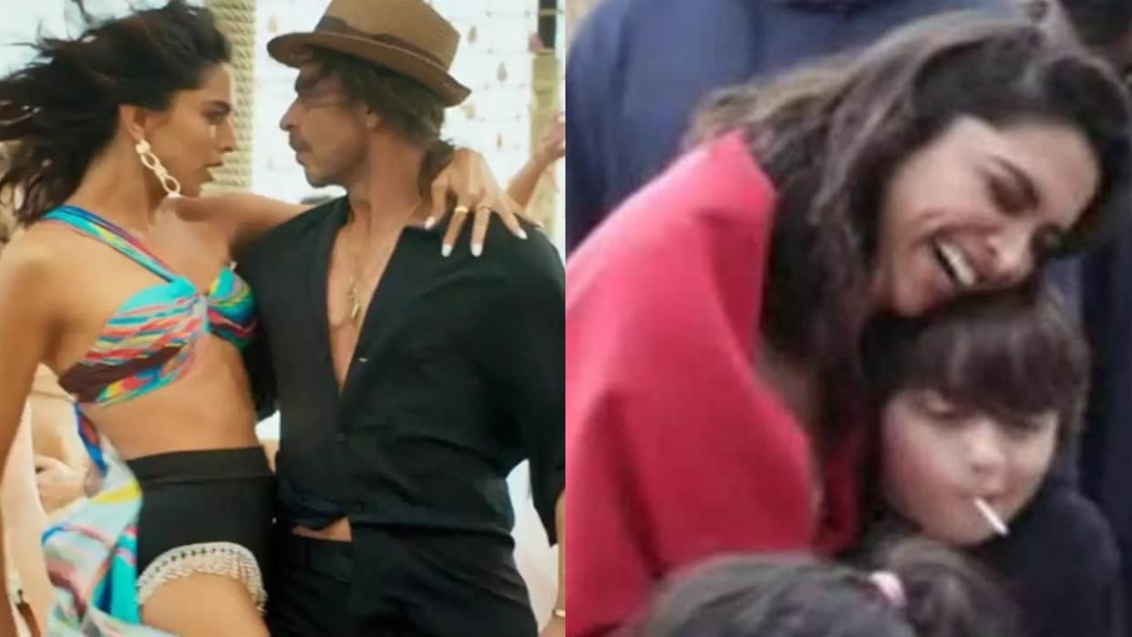 shahrukh khan son abram khan went on pathaan set besharam rang shooting deepika padukone show love on him