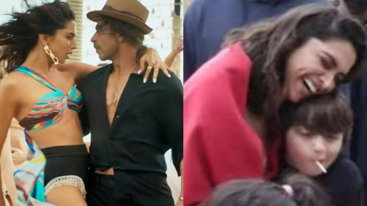 shahrukh khan son abram khan went on pathaan set besharam rang shooting deepika padukone show love on him