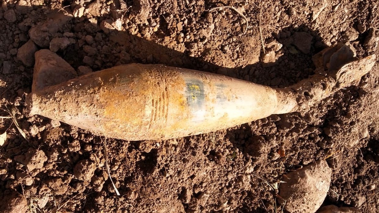 Mortar shell found during road construction in Poonch destroyed by security forces