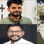 मृतक दीपक गौतम और मुन्ना गुप्ता, क्षतिग्रस्त कार