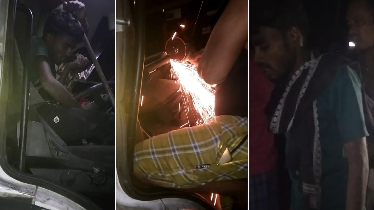 Fierce collision of two trailers near Manikpur bypass of Korba