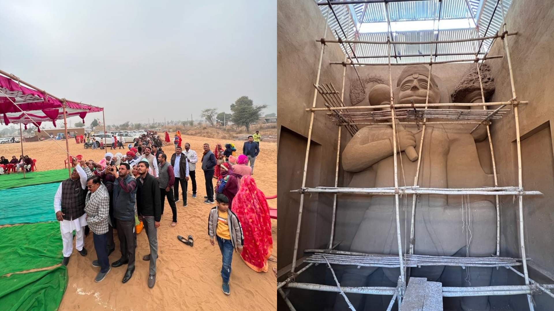 See Photos 35 feet Hanuman ji made of cow dung in Jaipur idol will not deteriorate for thousand years