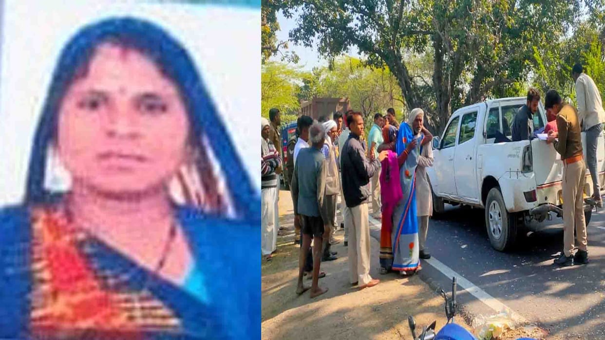 Mahoba: Trola crushed bike rider couple on highway, wife died