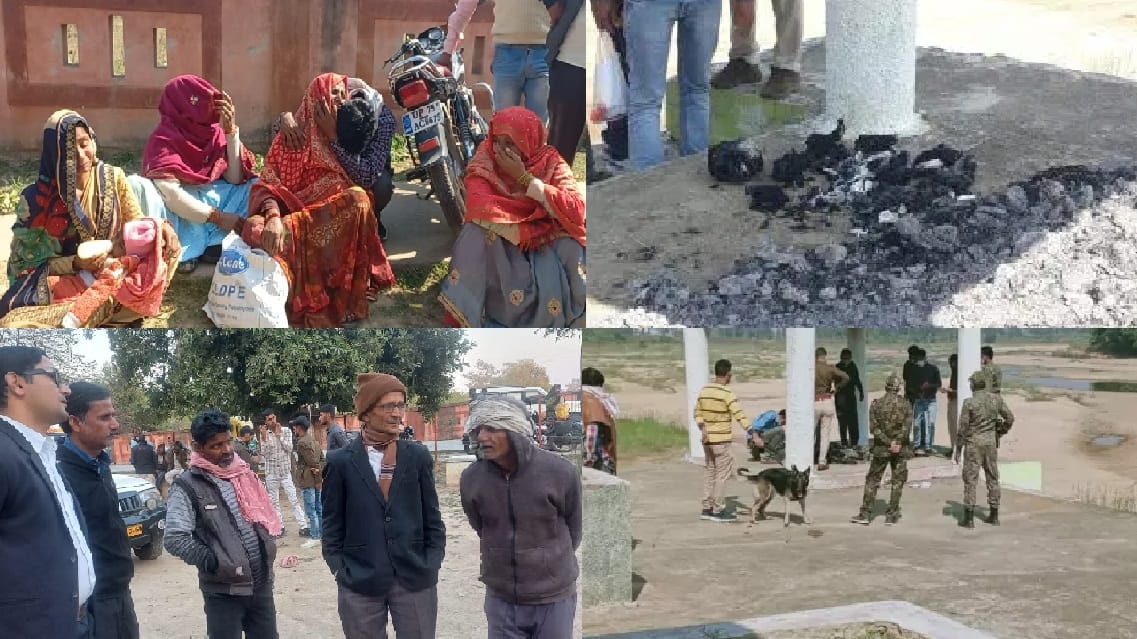 Gangster along with his brother killed youth in Etawah, police recovered half burnt dead body