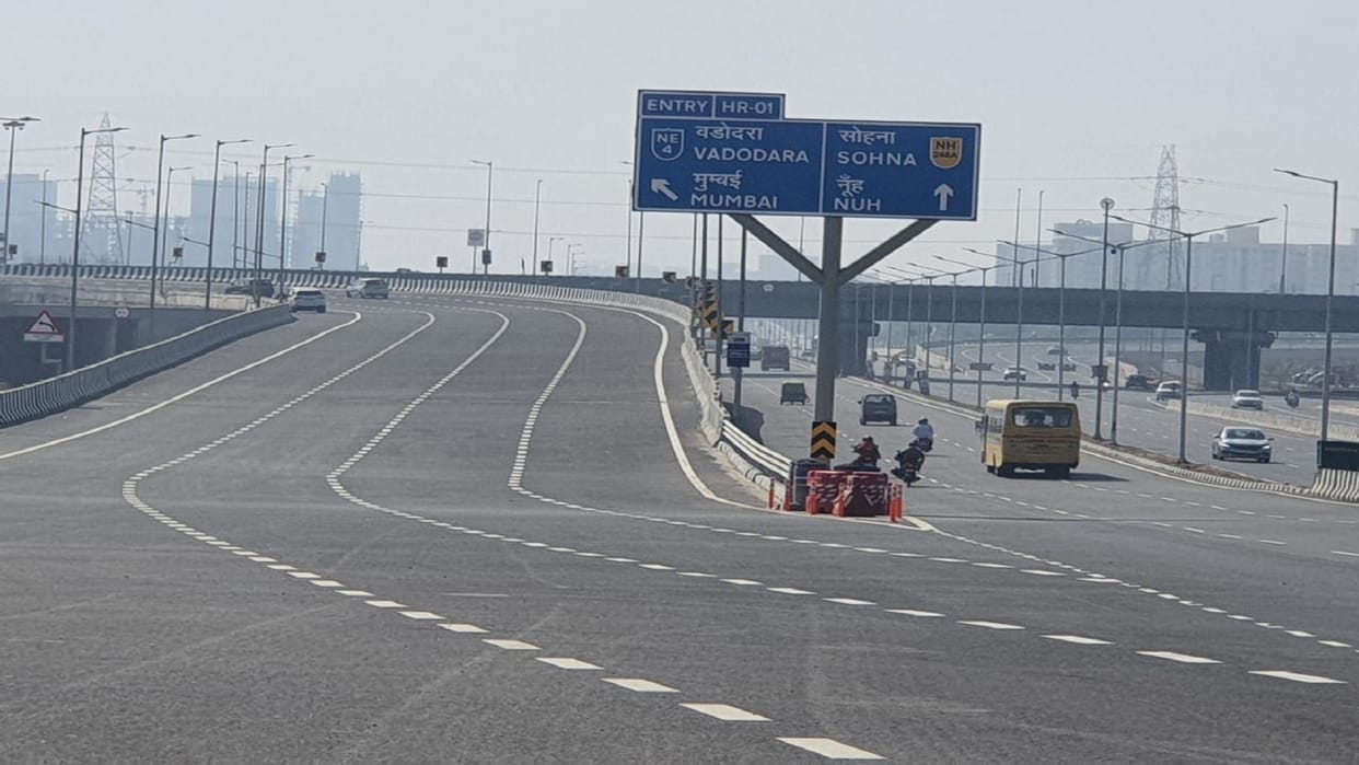 Vehicular movement started on Sohna Dausa section of Delhi Vadodara Mumbai Expressway