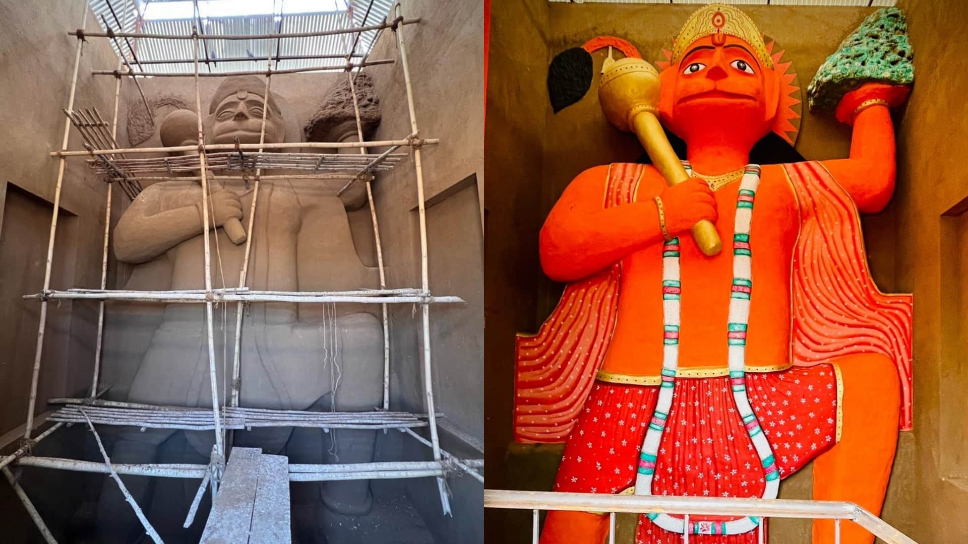 See Photos 35 feet Hanuman ji made of cow dung in Jaipur idol will not deteriorate for thousand years
