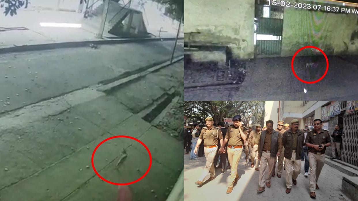 Leopard in Ghaziabad court again cctv capture animal not sure of leopard advisory to vacant court campus