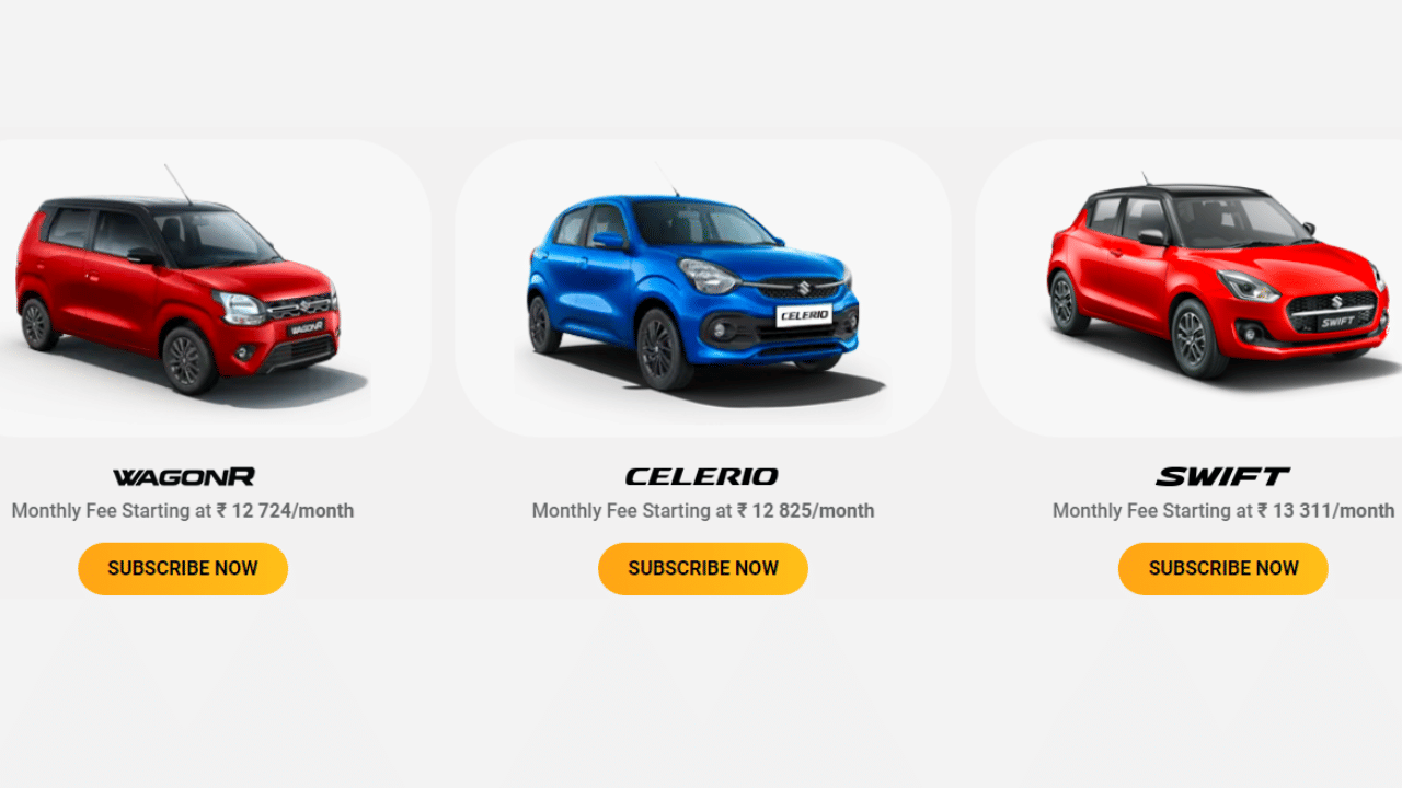 maruti suzuki offers car subscription plan with monthly rental starting rs12999, know full detail