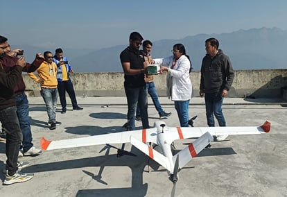 Rishikesh Aiims: Drone medical service will be regular from January, medicines will be sent to hilly areas