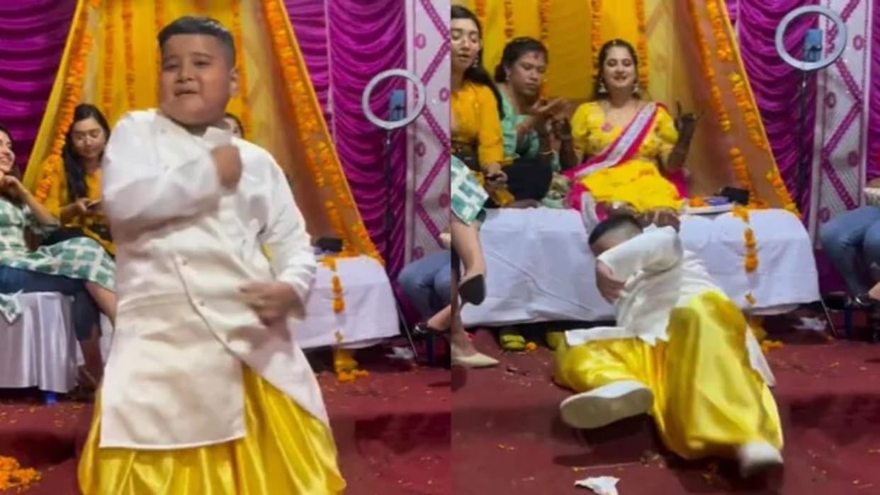 Viral Dance Video: son fell on the stage while dance then what the mother did immediately users are praising