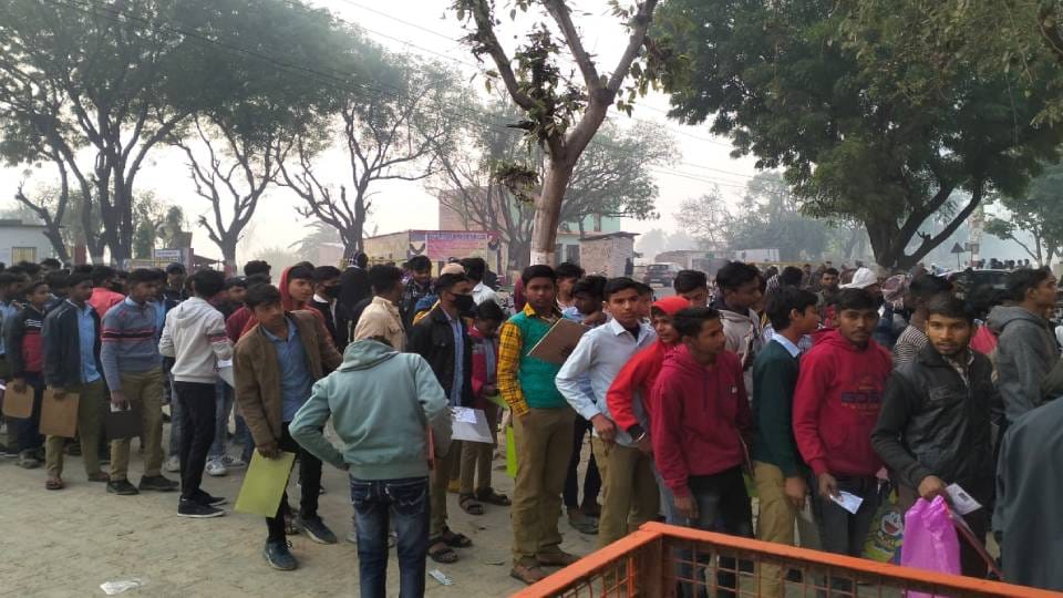High school and intermediate candidates appeared for exam at 125 centers of UP board examination in Firozabad