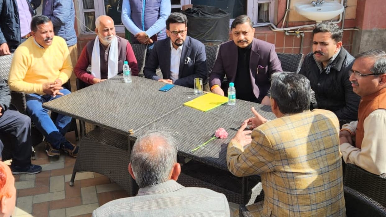 Adani Cement Dispute truck operators meet union minister anurag thakur