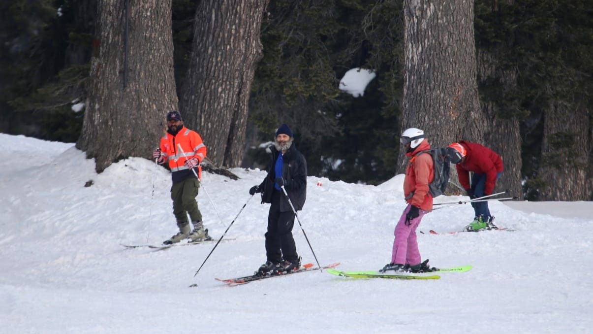 Rahul Gandhi in gulmerg enjoys skiing cable car ride during personal trip see photos