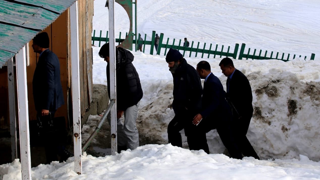 Rahul Gandhi in gulmerg enjoys skiing cable car ride during personal trip see photos
