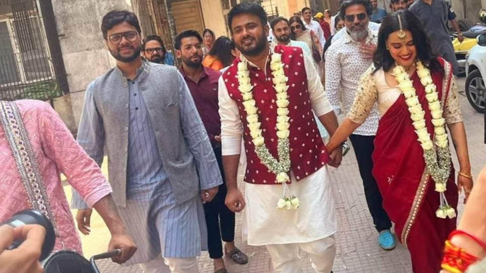 Swara bhasker Fahad Ahmad Wedding Card viral on internet with slogan of Inquilab Zindabad and their love story