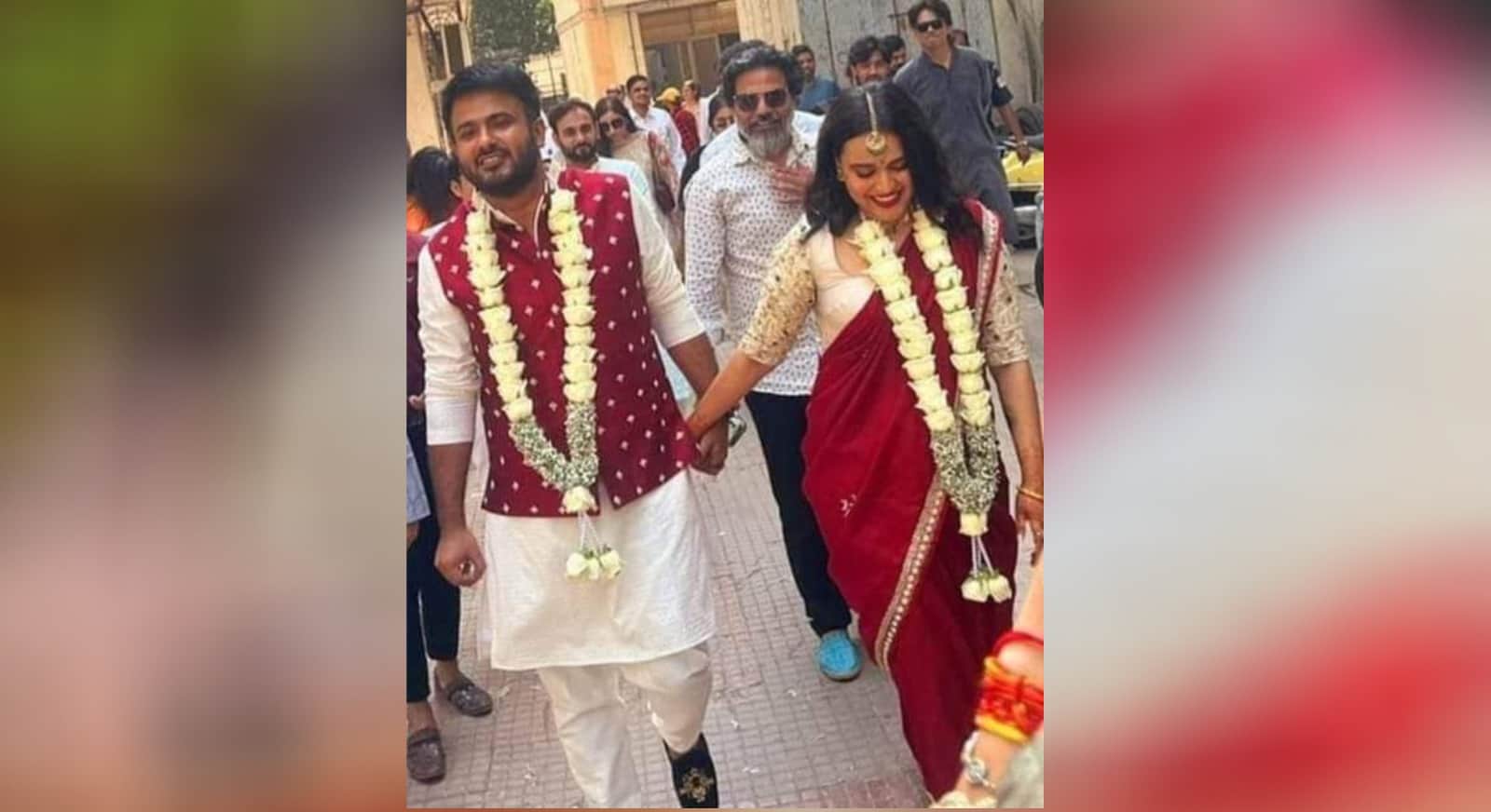 Swara bhasker Fahad Ahmad Wedding Card viral on internet with slogan of Inquilab Zindabad and their love story