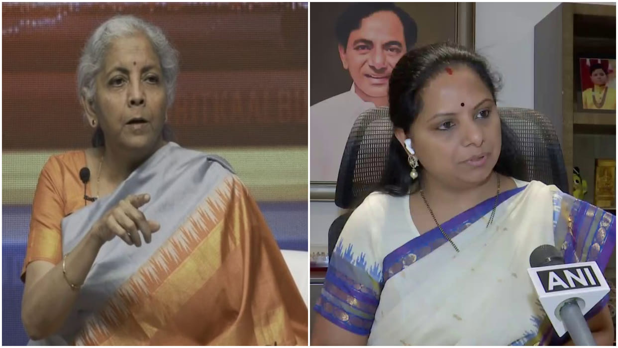 Union FM Sitharaman slams KCR for calling USD 5 trillion economy aim joke BRS MLC K Kavitha Reacts Updates